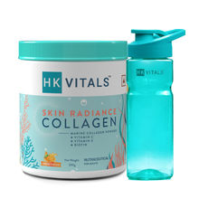 HealthKart HK Vitals Skin Radiance Collagen - Orange With HK Vital Shaker - Teal