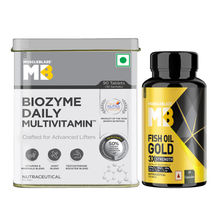 MuscleBlaze Biozyme Daily Multivitamin & Omega 3 Fish Oil Gold 1250mg- Triple Strength Formula