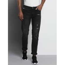 The Indian Garage Co Men Slim Fit Embroidered Mid-Rise Stretchable Jeans