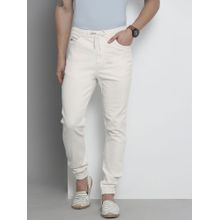 The Indian Garage Co Men Slim Fit Solid Mid-Rise Stretchable Denim Joggers