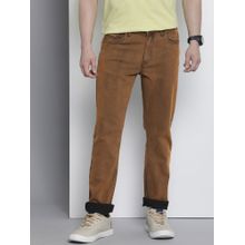 The Indian Garage Co Men Slim Straight Fit Solid Mid-Rise Stretchable Jeans