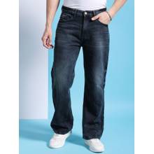 The Indian Garage Co Men Baggy Solid Mid-Rise Stretchable Jeans