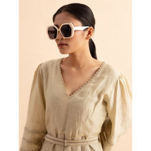 Twenty Dresses by Nykaa Fashion Off White Hooked To Glam Sunglasses