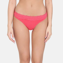 Zivame Anti-Microbial Low Rise Zero Coverage Thong - Rouge Red
