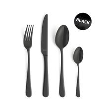 Amefa Austin Stainless Steel Cutlery for thinKitchen, Set of 24, Black