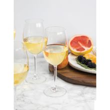Mikasa Julie Luxury Crystal White Wine Glasses For thinKitchen, 470 ml, 4-Pc
