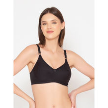 Groversons Paris Beauty Wireless Seamless Full Coverage Tshirt Bra-Black