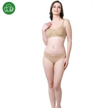 Inner Sense Organic Cotton Antimicrobial Seamless Maternity Bra and Panty (Set of 2)