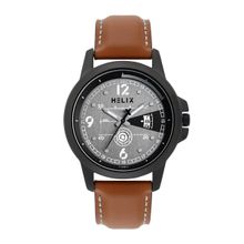 Helix Men Grey Round Dial Analog Watch - TW023HG14 (M)