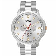 Helix Men Silver Round Dial Analog Watch - TW027HG35 (M)