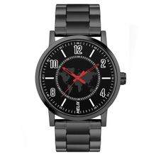 Helix Men Black Round Dial Analog Watch - TW035HG12 (M)