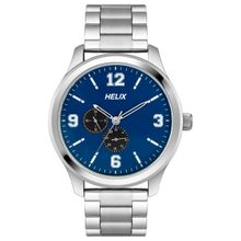Helix Men Blue Round Dial Analog Watch - TW043HG17 (M)