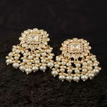 Sukkhi Lavish Pearl Gold Plated Kundan Dangle Earring For Women (SKR73287)