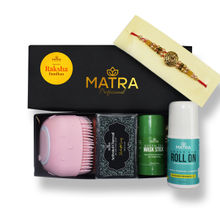 Matra Raksha Bandhan Surprise Gift Box and Men's Skincare Grooming Kit with OM Designer Rakhi