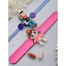 Aatmana Popeye Cartoon & Girl Band & Kid's Rakhi with Roli Chawal (Pack of 2)