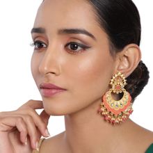 Accessher Stylish Latest Designer Fancy Gold-Tone Handcrafted Earrings For Women And Girls