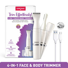 Sirona 4-In-1 Face & Body Trimmer for Women, Cordless & Rechargeable