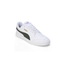 Puma Shuffle Unisex White And Green Sneakers
