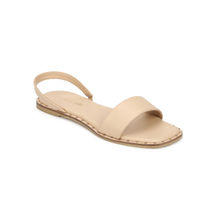 Truffle Collection Pu Flat Sandals With Back Strap