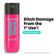 Matrix InstaCure Liquid Protein Shampoo for Damaged Hair, Reduce Split Ends, Breakage, Paraben Free