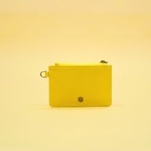 Tortoise Grace 100% Genuine Leather Women Card Holder Yellow & Blue