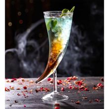 Melbify Moon Shape Horn Shape Cocktail Glass, 500 ml (Set of 2)