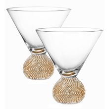 Melbify Jewel Ball Wine Glasses (Set of 2) 220 ML