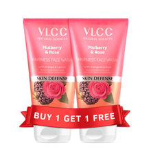 VLCC Mulberry & Rose Facewash - 2x150 ml - Buy One Get One - Fairness & Cleansing