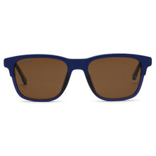 Lacoste Smoke Lens Wayfarer Sunglass Full Rim Matte Blue Frame (54)