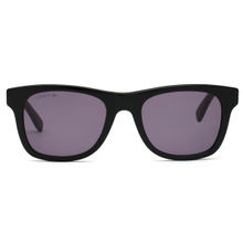 Lacoste Smoke Lens Modified Rectangle Sunglass Full Rim Black Frame (52)