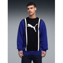 Puma FUTURE ARCHIVE Relaxed Fit Crew Neck Blue Sweatshirt