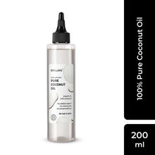 Brillare 100% Organic Pure Cold-Pressed Coconut Oil for Moisturizer, Repair & Anti-Frizz Hair