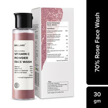 Brillare Rose Powder Face Wash for Younger Looking Skin With Sandalwood & Coconut