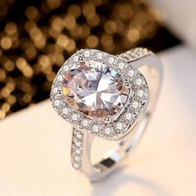 Karatcart Platinum Plated Elegant Austrian Crystal Adjustable Ring With Red Rose Case