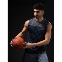 Technosport Men Printed Slim Fit Round Neck Sports Tank Top with Techno cool+