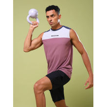 Technosport Men Colorblock Slim Fit Round Neck Sports Tank Top with Matpiq