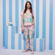 July Nightwear Women Rayon Multi-color Shirt - Pyjama-wpc511 (Set of 2)