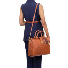 Hidesign Bloom - 01 Tan Women's Laptop Bag - (35.5 X 31 X 13 Cms) (L)