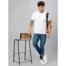 Globus Men Mid Blue Stretchable Mid-rise Tapered Fit Jeans