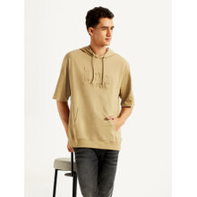 Levi's Mens Tan Embossed Hooded T-Shirt