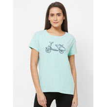 Mystere Paris Textured Scooter Lounge T-shirt - Green