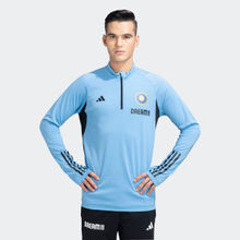 adidas Indcri Trn Ttm Men Blue Cricket Track T-Shirt