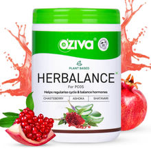 OZiva Plant Based HerBalance for PCOS with Myo-Inositol- Promotes Better Cycle & Hormonal Balance