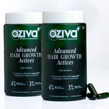 Oziva Advanced Hair Growth ActivesReduces Thinning Hair & Improves Scalp Coverage|Pure Plant Actives