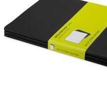 MOLESKINE Cahier Large Soft Cover Journals Plain (Pack Of 3) - Black