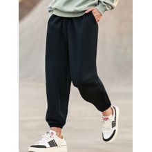 Bewakoof Heavy Duty 1.0 Men's Black Super Loose Fit Brushed Joggers