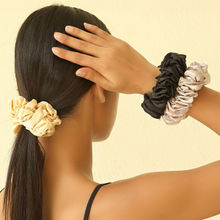 Ayesha Set of 3 Colorful Satin Scrunchies Hair Ties