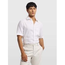 Arrow White Linen Stripes Shirt