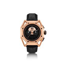 Shaze Black & Rose Gold Formal Night Watch