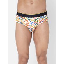 Bummer White Mens Printed Micro Modal Briefs Underwear Ultra Soft & Breathable